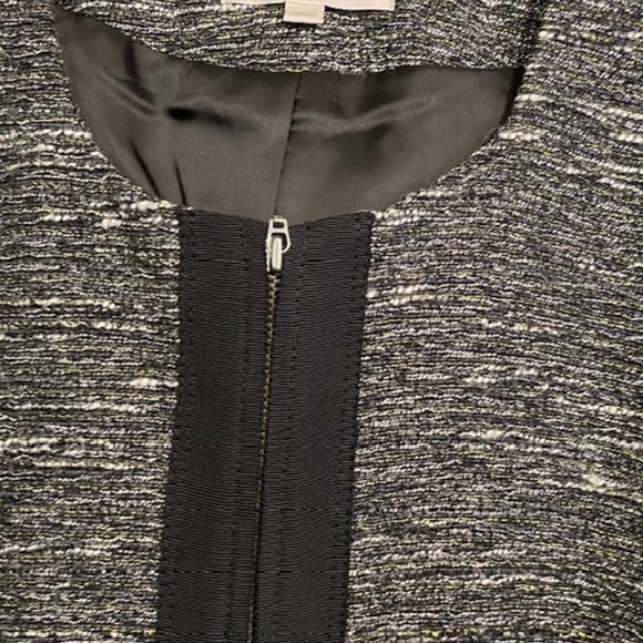 Gap Ladies Jacket size L Black Gray with White Lined Zipper closure 2 pockets - Picture 7 of 13